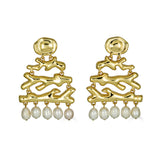 Georgie Quinn Freshwater Pearl Sea Branch Earrings