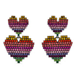 Elizabeth Cole Rainbow Heart Earrings Abby at HAUTEheadquarters