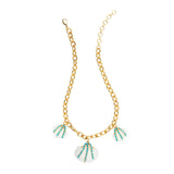 Bounkit Turquoise Shell Necklace with removeable charms