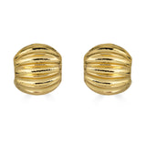 Kenneth Jay Lane Ribbed Hoop Earrings Clip ons