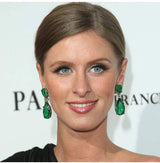 Kenneth Jay Lane Emerald earrings seen on Kyle Richards, Kathy Hilton, Nicky Hilton