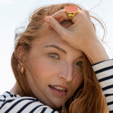 Coral Enamel Ring from Kenneth Jay Lane