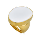 Kenneth Jay Lane White Enamel Ring