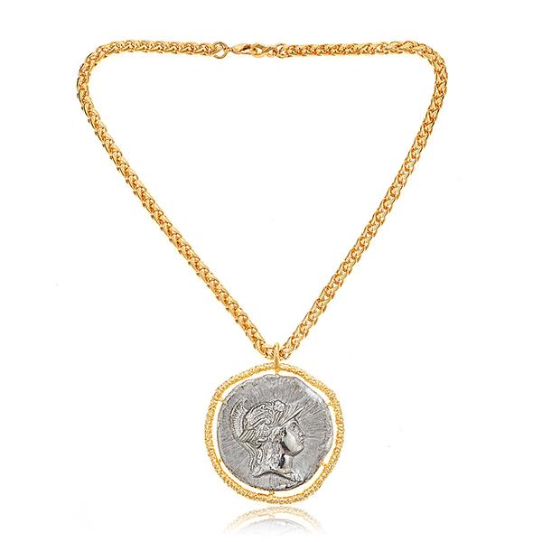 Kenneth Jay Lane Roman Antique Coin Necklace