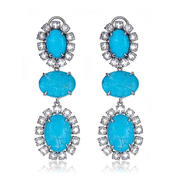 Bounkit Turquoise Drop Earrings HAUTEheadquarters