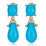 Kenneth Jay Lane Double Turquoise Earrings