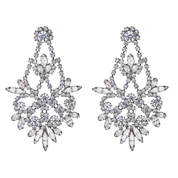Elizabeth Cole Bridal Indira Crystal Earrings 