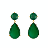 Angelina Mini Green Onyx Earrings Bounkit