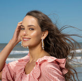 Kenneth Jay Lane Pearl Hoop Earrings