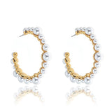 Kenneth Jay Lane Pearl Hoop Earrings Image