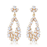 Kennneth Jay Lane Pearl Teardrop Crystal Earrings