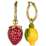 Kenneth Jay Lane Fruit Strawberry Lemon Earrings
