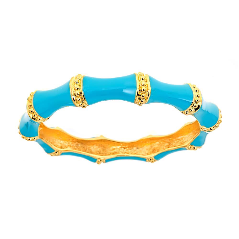 Kenneth Jay Lane Turquoise Bamboo Bangle | HAUTEheadquarters