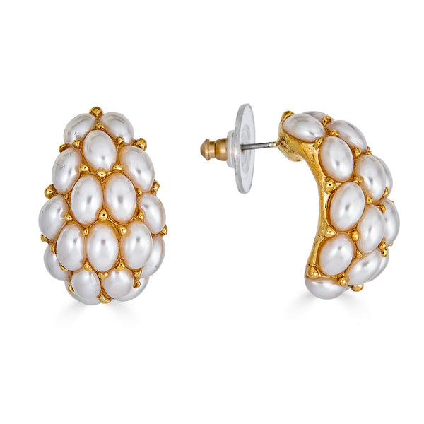 Kenneth Jay Lane Pearl Earrings Thumbnail cabochon earrings