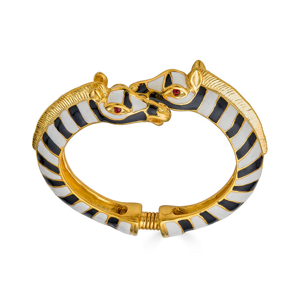 Kenneth Jay Lane Zebra Bangle Bracelet | HAUTEheadquarters
