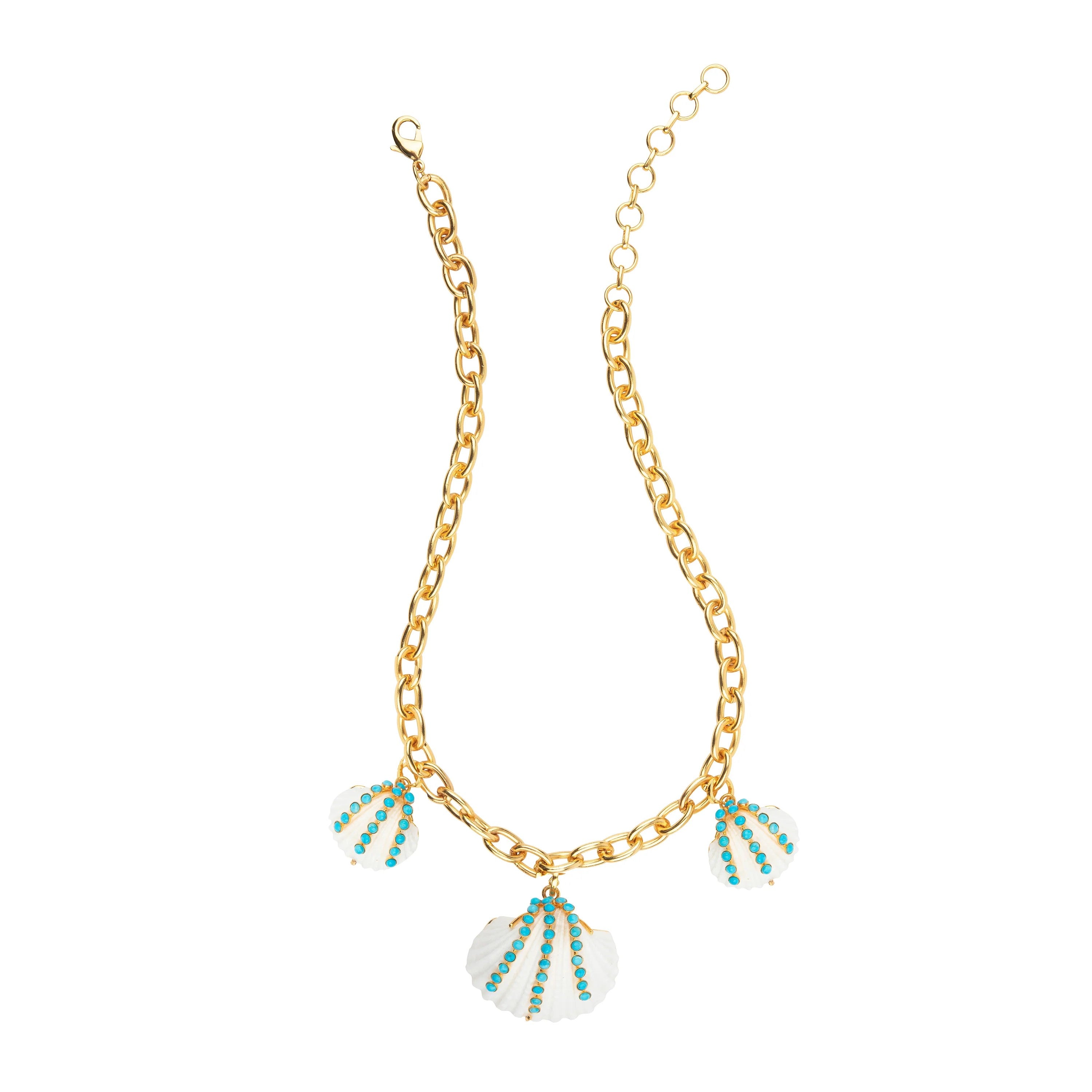 Bounkit Resort Turquoise Shell Necklace | HAUTEheadquarters
