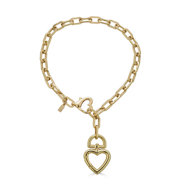 Kenneth Jay Lane Heart Necklace open heart clasp pendant necklace gold plated