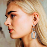 Elizabeth Cole Rhiannon Earrings in Crystal