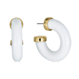 Kenneth Jay Kenneth Jay Lane White Hoop earrings in resin