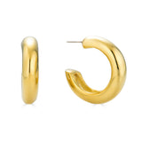 Kenneth Jay Lane Gold C hoop earrings
