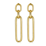 Kenneth Jay Lane Gold Paper Clip Paperclip Link Earrings