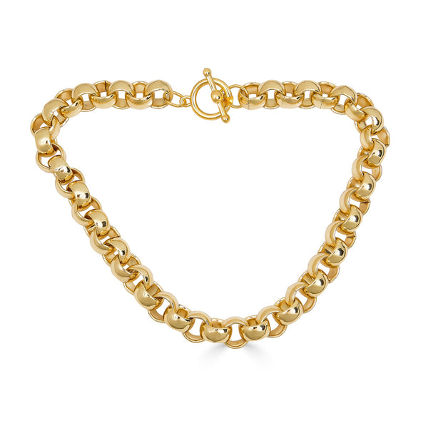 Goldsmiths 18ct Yellow Gold Belcher Necklace 7.17.2334 | Goldsmiths