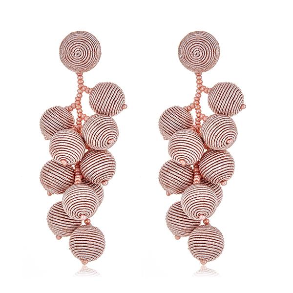 Suzanna Dai Blush Gumball Cluster Earrings Image