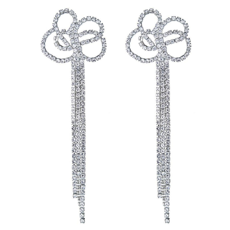 Kenneth Jay Lane crystal Bow Knotted earrings