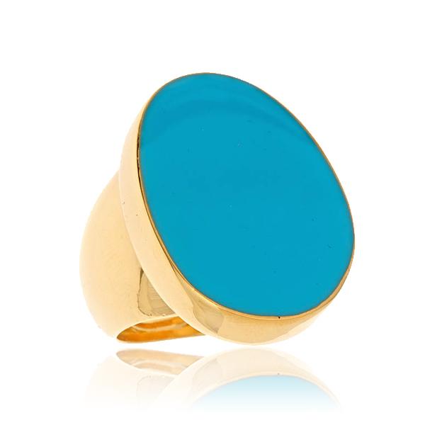 Kenneth Jay Lane Turquoise Enamel Ring