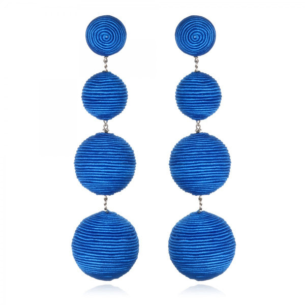 Blue Silk Gumball Earrings Image