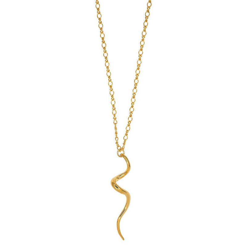 Kenneth Jay Lane Gold Swirl Snake Necklace pendant