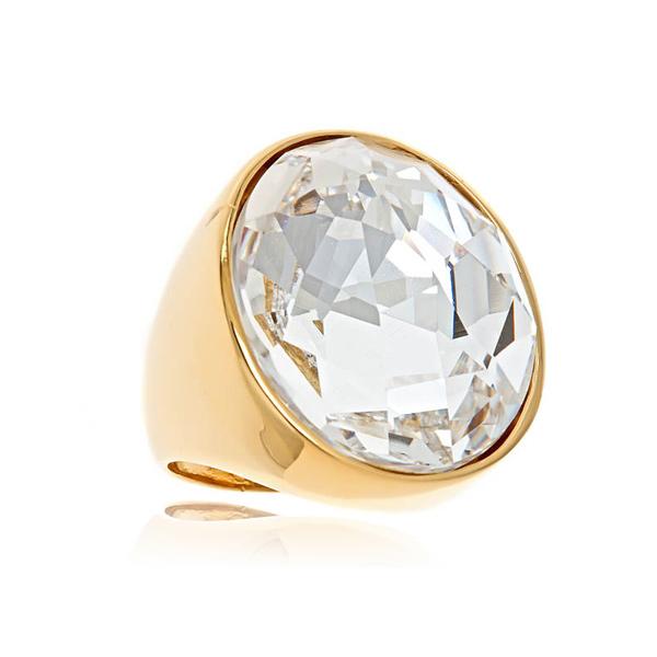 Kenneth Jay Lane Crystal Cocktail Ring 