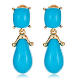 Kenneth Jay Lane Double Turquoise Earrings 