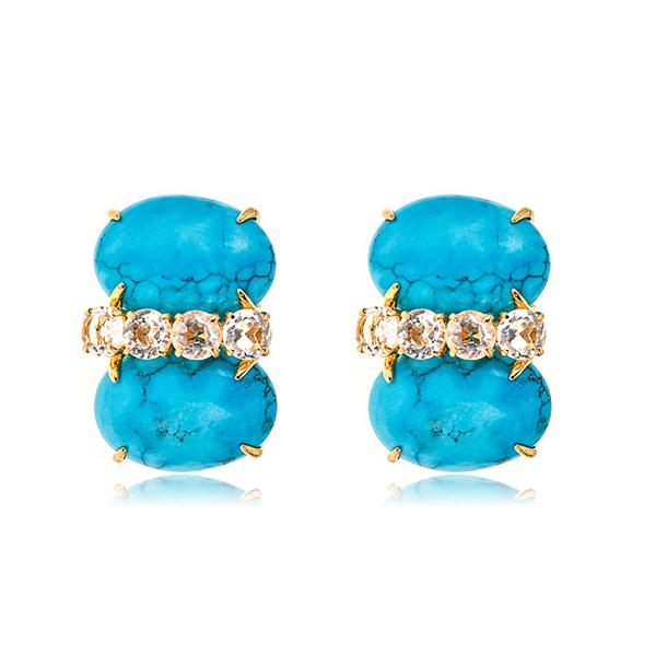 Bounkit Turquoise Stud Earrings 