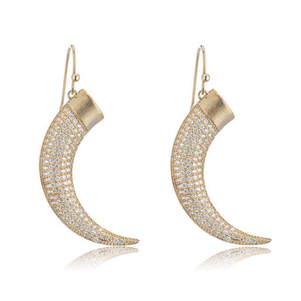 Gold Horn Earrings Image