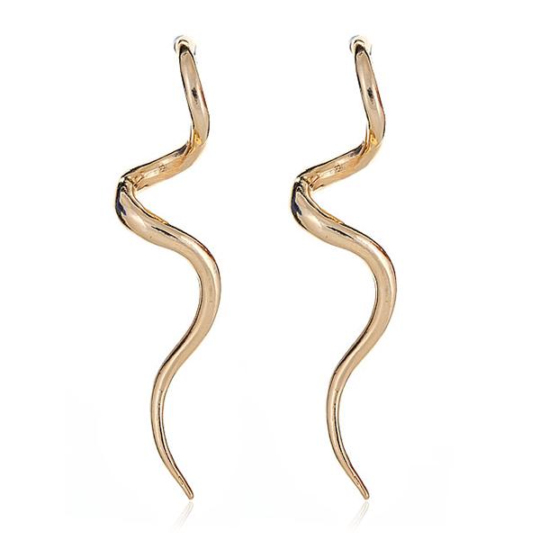 Kenneth Jay Lane Gold Swirl Spiral Earrings Image