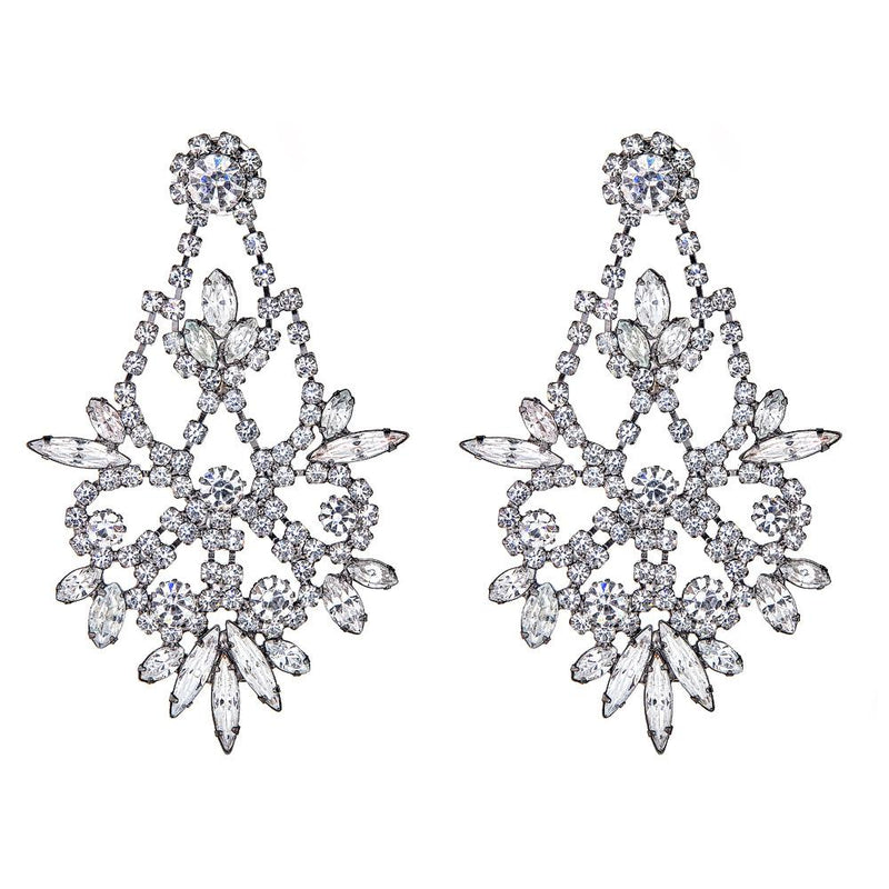 Elizabeth Cole Bridal Indira Crystal Earrings 