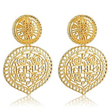 Kenneth Jay Lane Moroccan Earrings gold filagree  clip on 