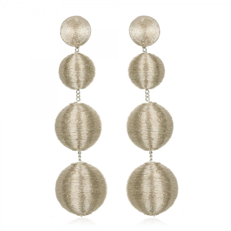 Metallic Silver BonBon Earrings Image