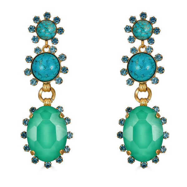 Elizabeth Cole Olivia Turquoise Earrings 