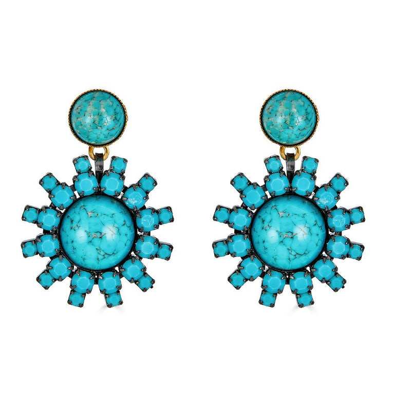 Elizabeth Cole Roscoe Turquoise Earrings 