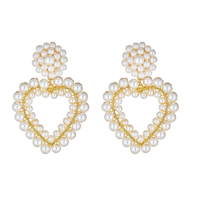 Roxy Heart Pearl Earrings Image
