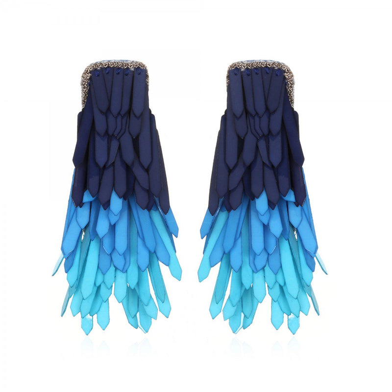 Turquoise Ombre Fringe Earrings Image